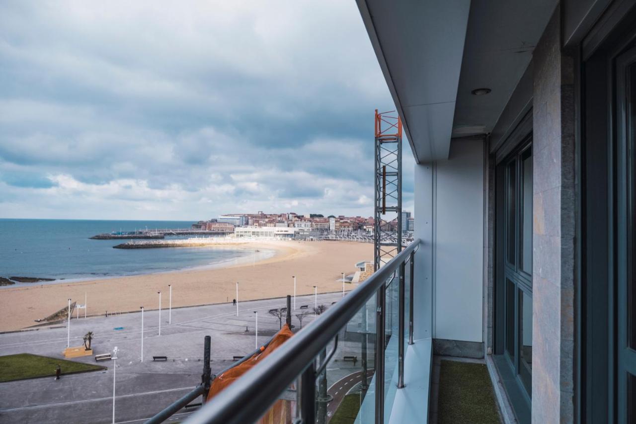 Апартаменты El Sexto De La Playa + Parking Gratis Хихон Экстерьер фото